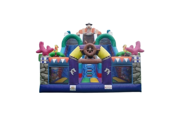 Vente château gonflable toboggan pirate