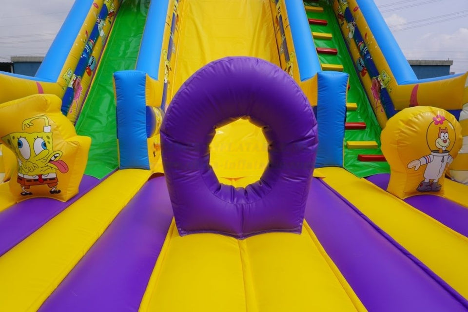 Vente château gonflable toboggan Bob l'éponge