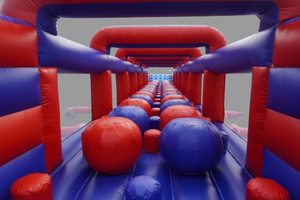 Vente château gonflable sport Wipeout challenge