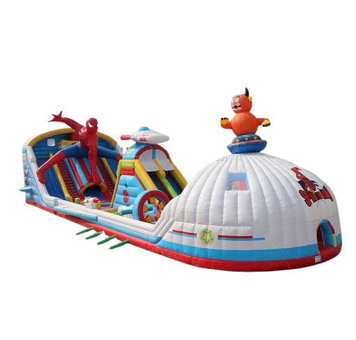 Vente château gonflable toboggan Spiderman