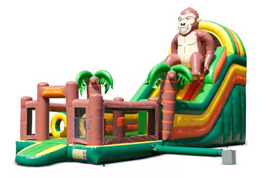 Vente château gonflable toboggan Jungle singe