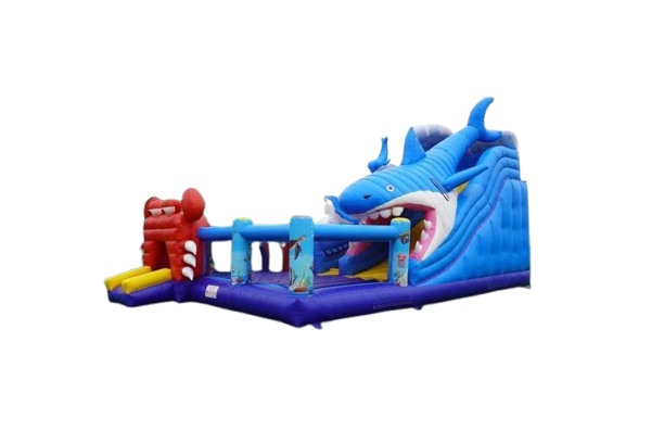 Vente château gonflable toboggan Requin