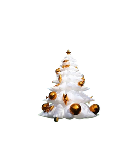 Vente structure gonflable décorative "sapin de noël blanc"