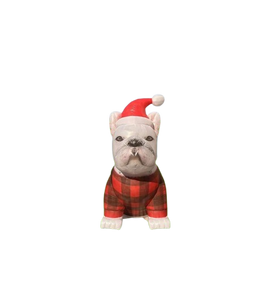 Vente structure gonflable décorative "chien de noël Bouledogue français"