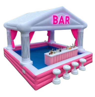 Vente bar gonflable tropical rose