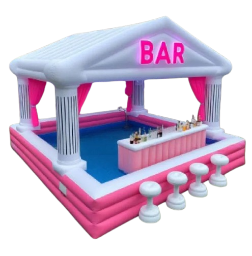 Vente bar gonflable tropical rose