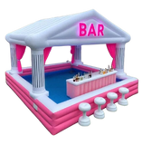 Vente bar gonflable tropical rose