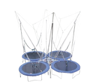 Location trampoline élastique 4 pistes avec remorque