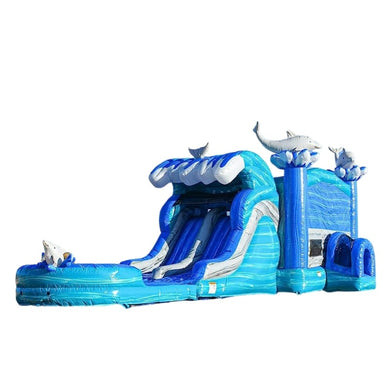 Vente château gonflable toboggan dauphins