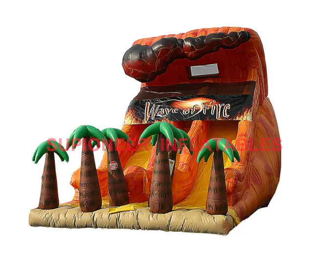 Vente château gonflable toboggan volcan