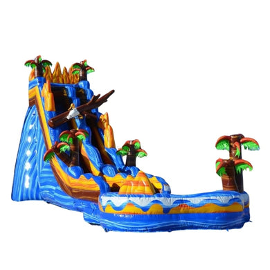 Vente château gonflable toboggan aquatique 