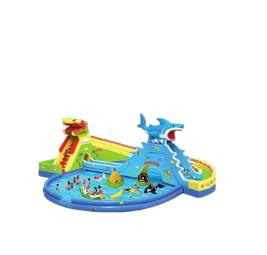 Vente château gonflable géant aquatique l'ile du requin