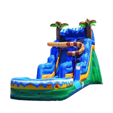Vente château gonflable toboggan aquatique