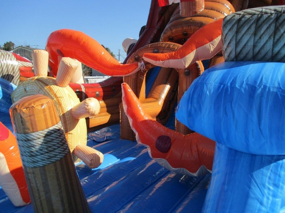 Vente château gonflable toboggan bateau pirate