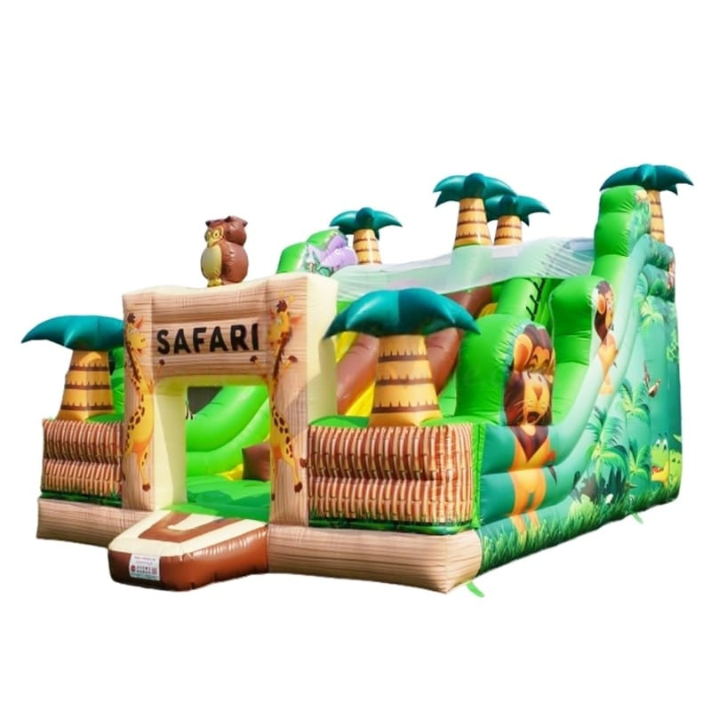 Vente toboggan gonflable jungle safari