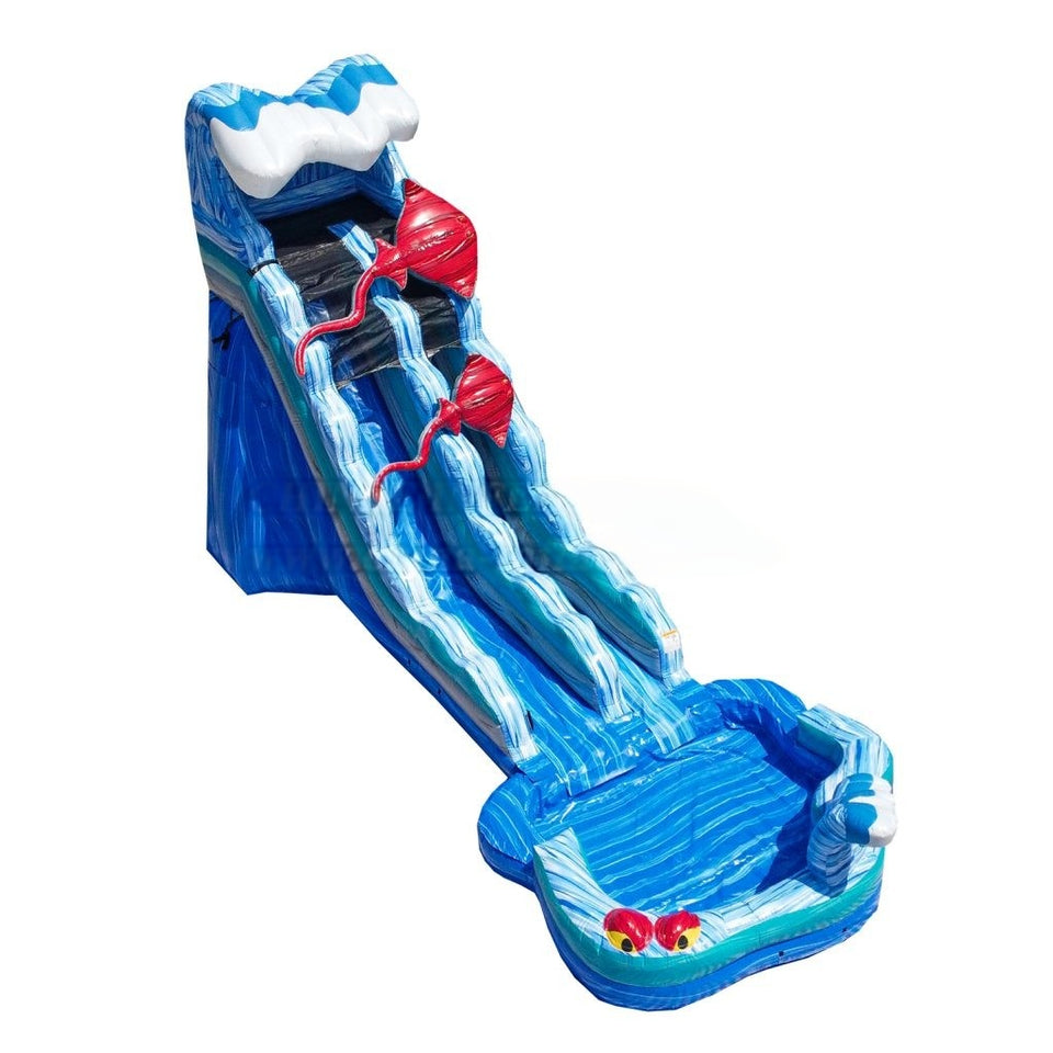 Vente château gonflable toboggan aquatique océan