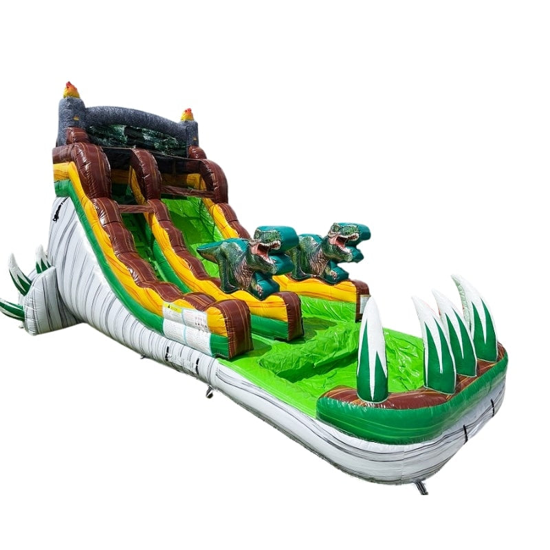 Vente toboggan aquatique gonflable dino splash