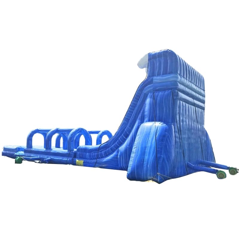 Vente toboggan aquatique gonflable double vagues