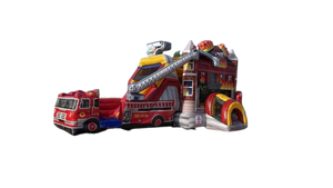 Vente château gonflable toboggan pompier