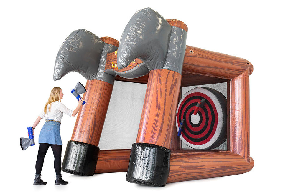 Vente Château gonflable jeux "lancer de hache"