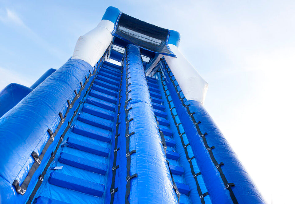 Vente château gonflable toboggan aquatique Monster Blue