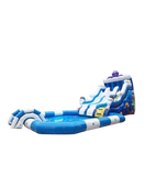 Vente château gonflable toboggan aquatique pieuvre et dauphin