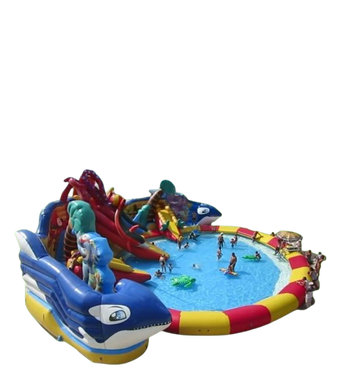 Vente château gonflable géant aquatique le monde marin
