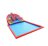Vente château gonflable toboggan aquatique jungle