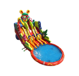 Vente château gonflable toboggan aquatique animaux
