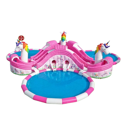 Vente chateau gonflable géant aquatique licorne