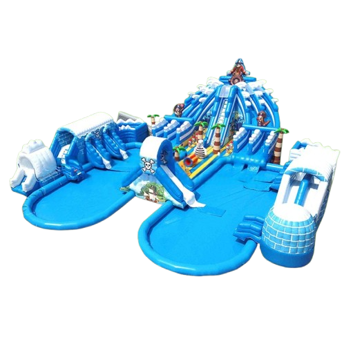 Vente château gonflable géant aquatique l'ile aux pirates