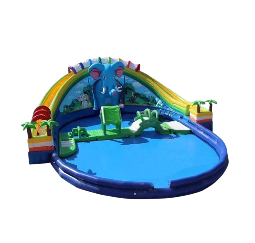 Vente château gonflable géant aquatique jungle éléphant