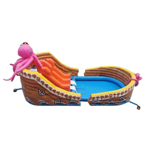 Vente château gonflable toboggan aquatique pieuvre