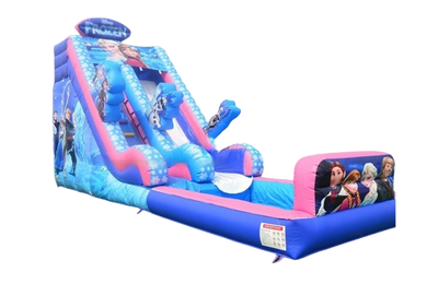Vente château gonflable toboggan aquatique Reine des neiges