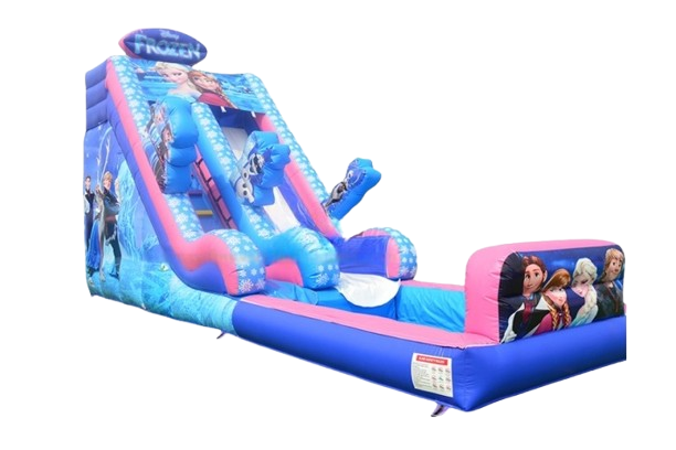 Vente château gonflable toboggan aquatique Reine des neiges