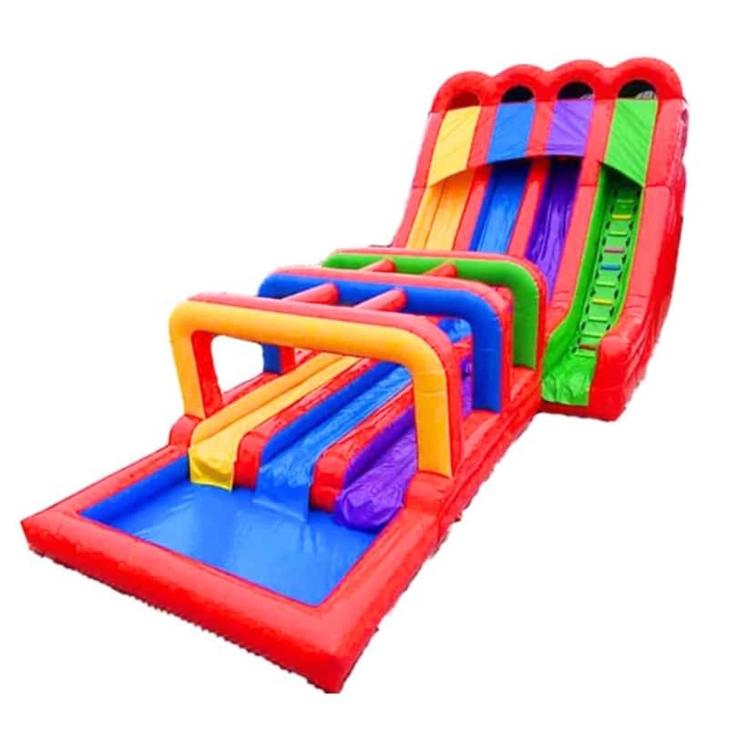 Vente toboggan aquatique gonflable arc en ciel