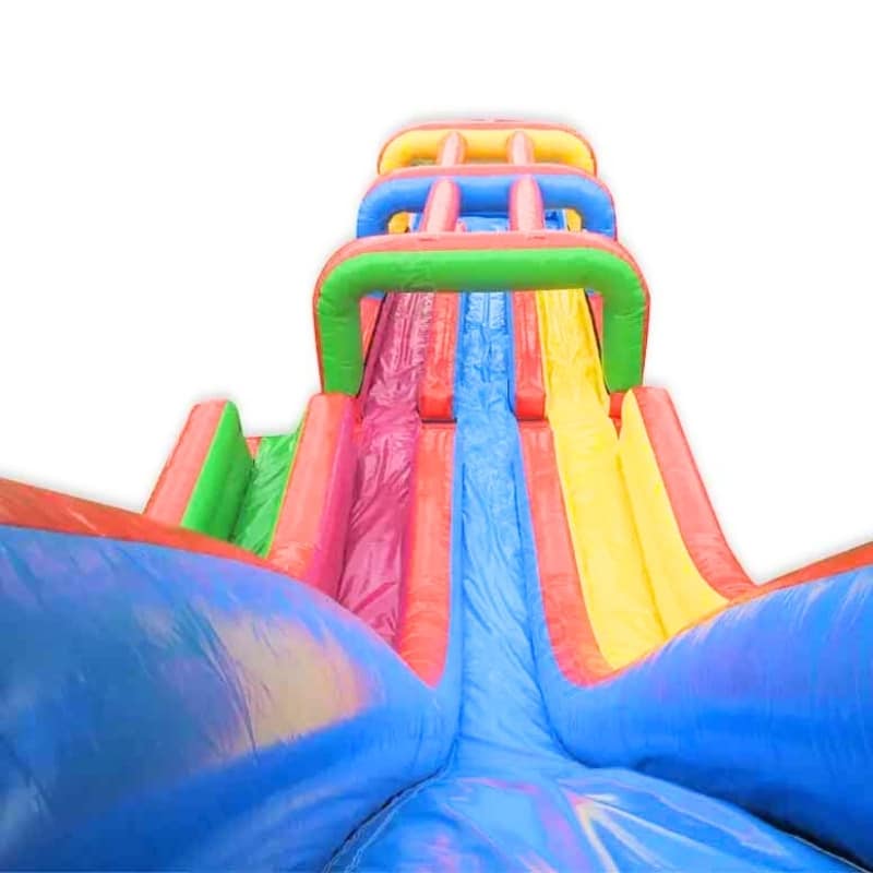 Vente toboggan aquatique gonflable arc en ciel