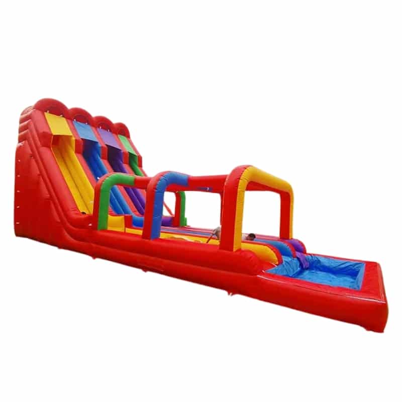 Vente toboggan aquatique gonflable arc en ciel