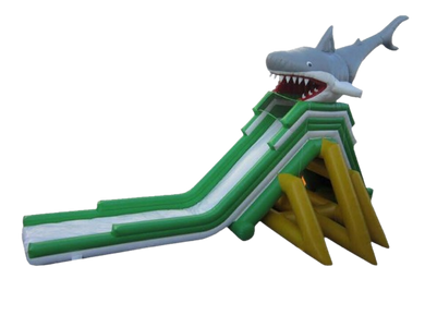 Toboggan gonflable géant requin