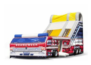 Location château gonflable Toboggan camion de Pompiers