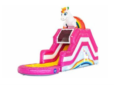 Location château gonflable Toboggan aquatique Licorne