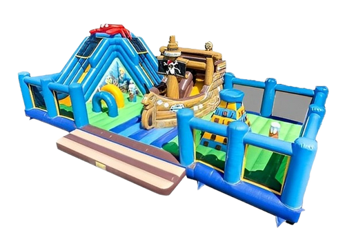 Château gonflable parc toboggan pirate