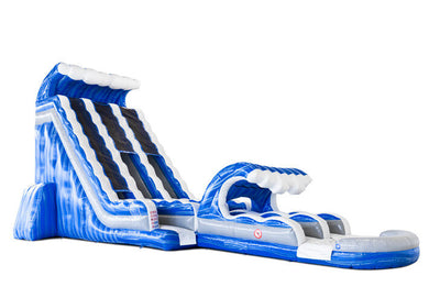 Vente château gonflable toboggan aquatique Monster Blue white