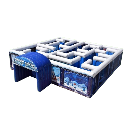 Vente château gonflable labyrinthe neige
