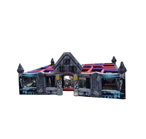 Vente château gonflable labyrinthe halloween