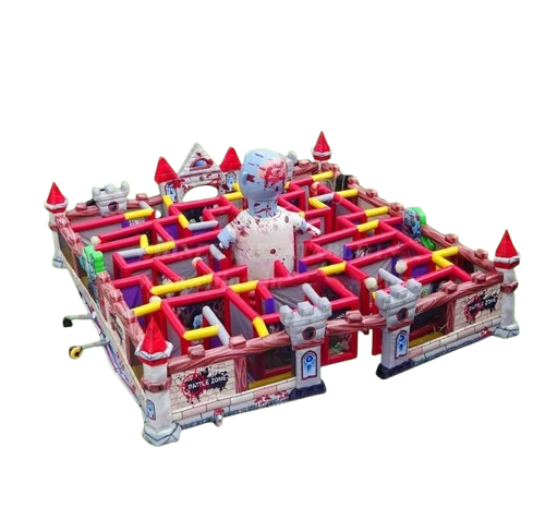 Vente château gonflable labyrinthe zombie