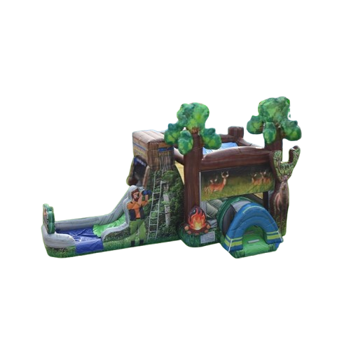 Vente château gonflable combo "jungle chasseur"