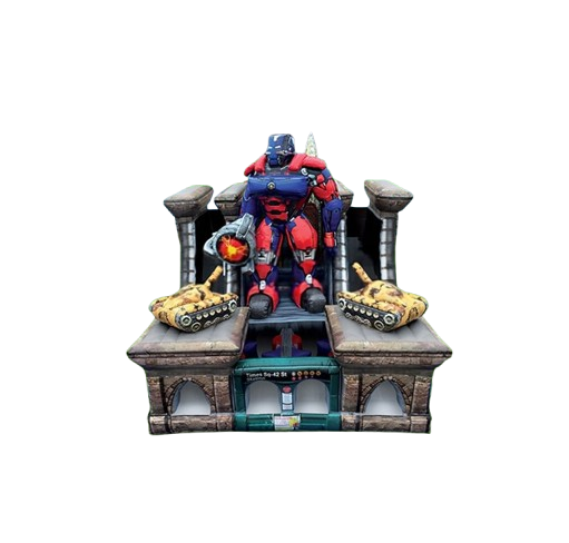 Vente château gonflable combo "robot militaire"