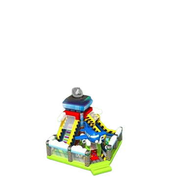 Vente château gonflable toboggan station spatiale