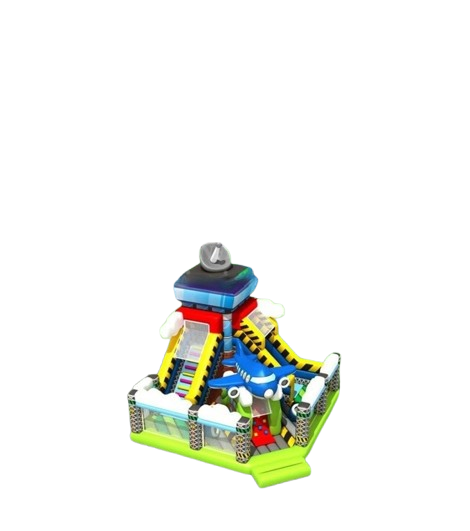 Vente château gonflable toboggan station spatiale